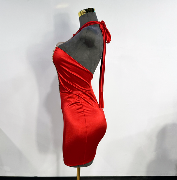 SEDUCTION HALTER DRESS