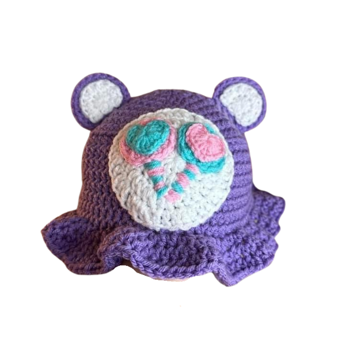 CARE BEAR CROCHET BUCKET HAT